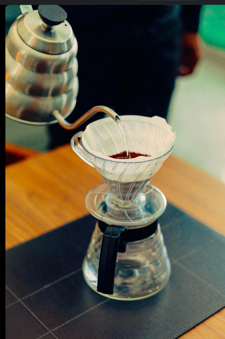 Cafetera con colador