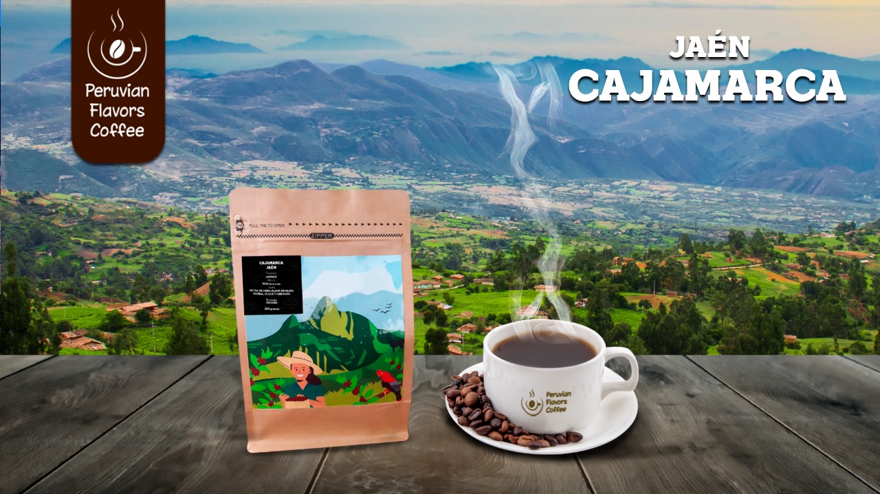 Granos de café peruano tostado